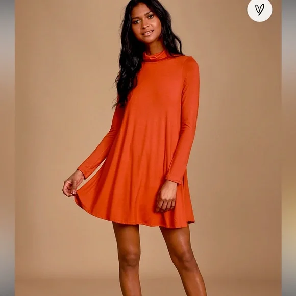 Sway, Girl, Sway! Orange Swing Dress - Picture 1 of 3
